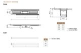 I-Drain Liquid 85 sprchový žľab s roštom, 800 mm, pre liate podlahy, tmavý betón