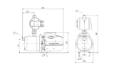 Grundfos JP 4-47 PM1 čerpadlo s tlakovou riadiacou jednotkou, 0,56 kW, 230 V