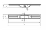 I-Drain Linear54 90cm nerezový sprchový žľab s brúseným nerezovým roštom Level-3 vrátane hydroizolácie