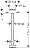 Axor One - Prívod od stropu 300 mm, chróm