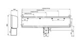 Sanela Pisoárové žľaby z nehrdzavejúcej ocele - Pisoárový žľab s elektronikou, dĺžka 1200 mm, napájanie z batérie, nerezová