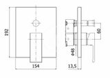 Paffoni Level - Batéria pod omietku na 2 spotrebiče, chróm