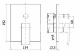 Paffoni Level - Batéria pod omietku na 2 spotrebiče, chróm