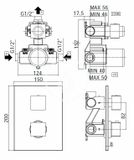 Paffoni Level - Termostatická sprchová batéria pod omietku, chróm