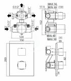 Paffoni Level - Termostatická sprchová batéria pod omietku na 3 spotrebiče, s telesom, chróm