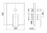 Paffoni Level - Batéria pod omietku na 2 spotrebiče, chróm