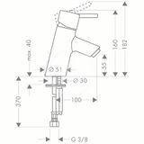 Hansgrohe Talis S - Umývadlová batéria, chróm