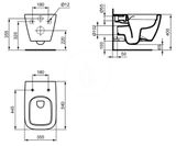 Ideal Standard i.Life B - Závesné WC, zadný odpad, RimLS+, biela