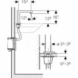 Geberit Brenta - Elektronická termostatická umývadlová batéria, sieťové napájanie, chróm