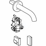 Geberit Piave - Elektronická termostatická umývadlová batéria pod omietku, dĺžka 170 mm, napájanie z batérie, chróm