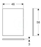 Geberit Selnova Square - Bočný panel pre asymetrickú vaňu, 460 mm, biela