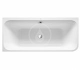 Duravit Happy D.2 Plus - Vaňa, 180x80 cm, ľavá, s panelom, biela/graphit super matt