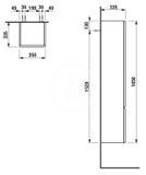 Laufen Pro S - Vysoká skrinka 165x35x34 cm, pánty vľavo, matná biela