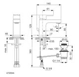 Ideal Standard Edge - Umývadlová batéria Slim Piccolo s výpustom, chróm