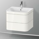 Duravit Happy D.2 Plus - Skrinka s umývadlom, 48x58x49 cm, 2 zásuvky, biela vysoký lesk