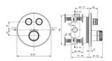 Ideal Standard CeraTherm Navigo - Termostatická sprchová batéria pod omietku pre 2 spotrebiče, Magnetic Grey