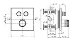 Ideal Standard CeraTherm Navigo - Termostatická sprchová batéria pod omietku na 2 spotrebiče, Silver Storm