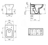 Ideal Standard i.Life A - Stojace WC RL+, Rimless, biela