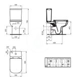 Ideal Standard i.Life A - WC kombi misa RL+, Rimless, biela