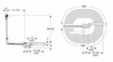 Geberit Príslušenstvo - Vaňová odtoková a prepadová súprava s napúšťaním, dĺžka 730 mm, chróm