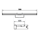 Sapho Osvetlenia - LED svietidlo Chicago Max, 780x120x40 mm, 15 W, matná čierna