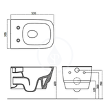 Sapho Keramika - Závesné WC, Rimless, biela