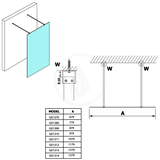 Gelco Vario - Sprchová stena Walk-In do priestoru, 110 cm, Coated Glass, biela/dymové sklo