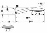 Duravit Sprchy - Sprchová hlavica, 3 prúdy, biela/chróm