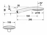 Duravit Sprchy - Sprchová hlavica, biela/chróm