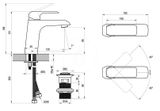 Ravak Flat - Umývadlová batéria s výpusťou, Click-Clack, matná čierna