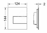 Tece TECEsquare - Ovládanie splachovania pisoáru, úprava proti odtlačkom prstov, kefovaná nerezová