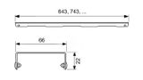 Tece TECEdrainline - Rošt Basic pre sprchový žľab 70 cm, leštená nerezová