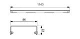 Tece TECEdrainline - Rošt Basic pre sprchový žľab 120 cm, kefovaná nerezová