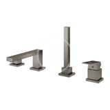 Grohe Eurocube - Vaňová batéria na okraj vane, 4-otvorová inštalácia, kefovaný Hard Graphite