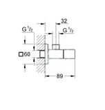 Grohe Eurocube - Rohový ventil, chróm