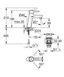 Grohe Concetto - Umývadlová batéria s výpusťou Push-Open, chróm