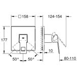 Grohe Eurocube - Sprchová batéria pod omietku, kefovaný Hard Graphite