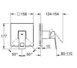 Grohe Eurocube - Sprchová batéria pod omietku, supersteel