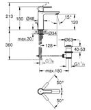 Grohe Lineare - Umývadlová batéria s výpusťou, kefovaný Hard Graphite