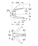 Grohe Euroeco - Umývadlová batéria, chróm