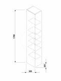 Jika Cube - Vysoká skrinka, 170x32x25 cm, 1 dvierka L/P, matný antracit