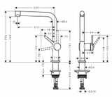 Hansgrohe M54 - Drezová batéria Talis, kefovaný čierny chróm