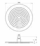 Ravak Sprchy - Hlavová sprcha, priemer 25 cm, matná čierna