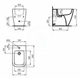 Ideal Standard i.Life B - Stojaci bidet, otvor na batériu, biela