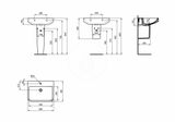 Ideal Standard i.Life B - Umývadlo 60x48 cm, s prepadom, otvor na batériu, biela