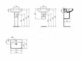 Ideal Standard i.Life B - Umývadlo 55x44 cm, s prepadom, otvor na batériu, biela