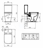 Ideal Standard i.Life B - WC kombi misa, vario odpad, RimLS+, biela