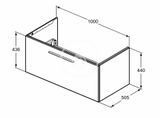 Ideal Standard i.Life B - Umývadlová skrinka 100x44x51 cm, 1 zásuvka, matná biela
