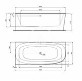 Ideal Standard Dea - Vaňa 180x80 cm, ľavá, biela