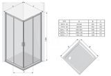 Ravak Blix - Sprchové dvere BLRV2K 110 cm, biela/sklo Grape